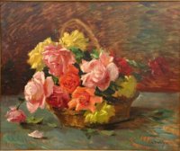 Roses au panier